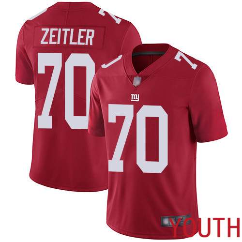 Youth New York Giants #70 Kevin Zeitler Red Limited Red Inverted Legend Football NFL Jersey->youth nfl jersey->Youth Jersey